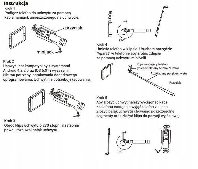 Mbajtëse telefoni për selfie Norimpex 1002349, portative, shumëngjyrëshe