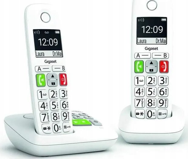 Telefoni pa tel Gigaset E290A Duo, analog DECT, Caller ID, i zi