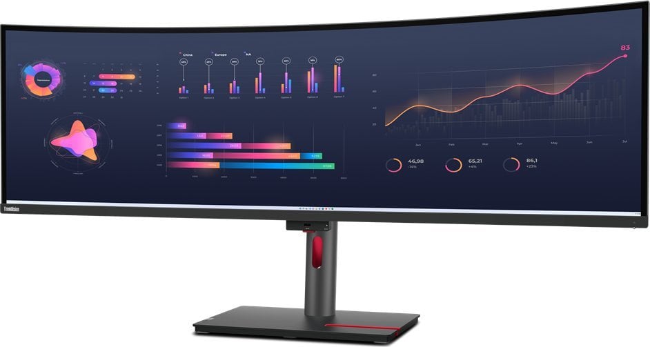 Monitor Lenovo ThinkVision P49w-30, 49", Dual QHD, i zi