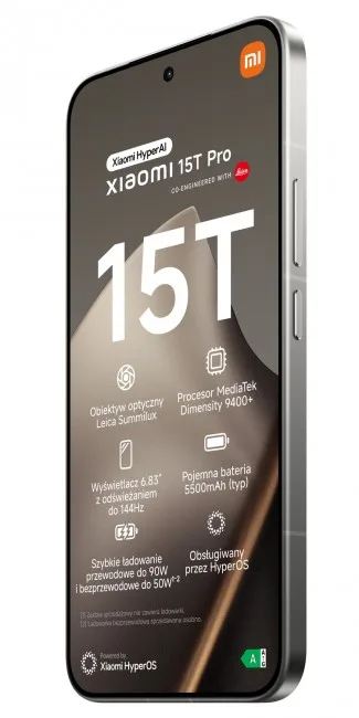 Celular Xiaomi 15T Pro, 6.83", 12/512GB, i hirtë