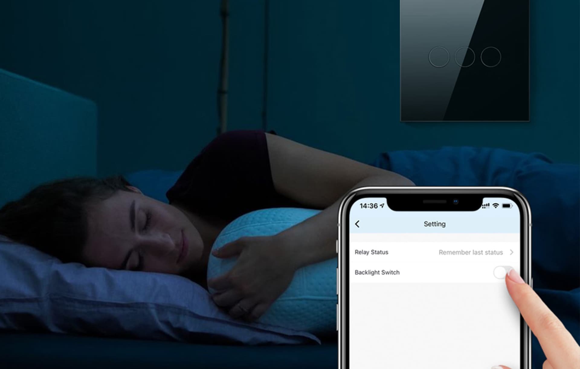 Çelës ndriçimi inteligjent Avatto ZigBee Single Light Switch 10A Tuya, me prekje, i bardhë