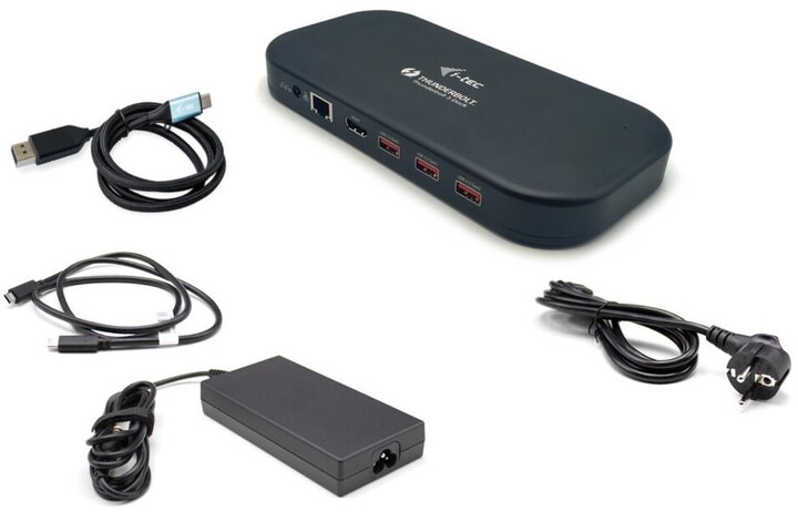 Docking station i-tec Thunderbolt 3/USB-C Dual 4K, PD 60W + kabllo USB-C në DisplayPort 1.5m