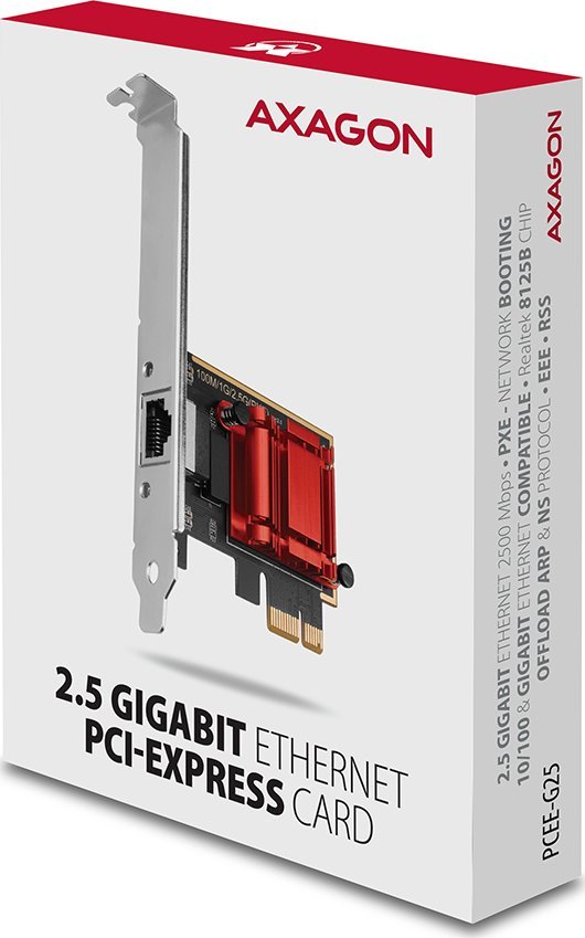 Kartë rrjeti Axagon PCEE-G25, PCI Express, 2.5Gbps, RJ-45
