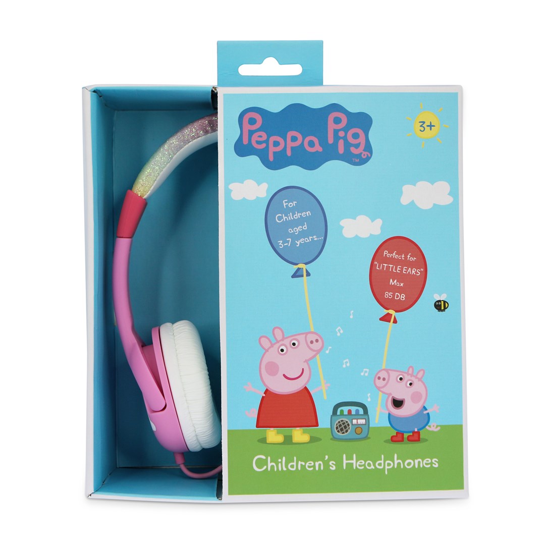 Kufje OTL Peppa Pig Glitter Rainbow Junior, rozë
