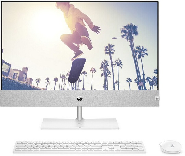 Kompjuter HP Pavilion 24-ca0000nc, 23.8 ", AMD Ryzen 5, 16GB RAM, 512GB SSD, AMD Radeon Graphics, i bardhë