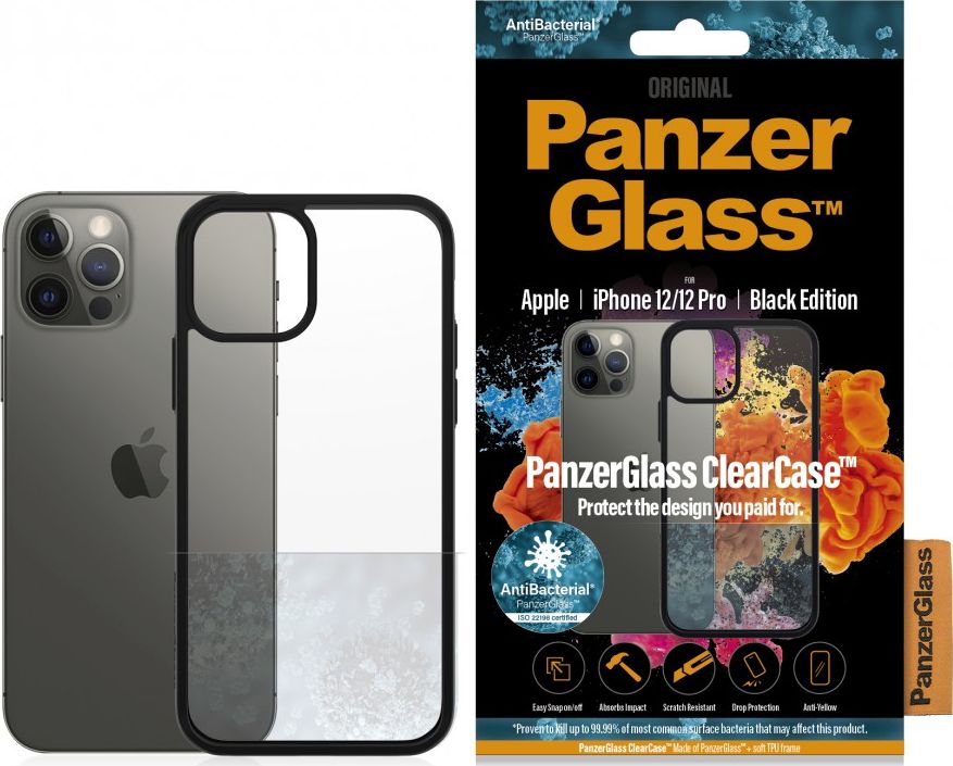 Mbrojtëse për ekran PanzerGlass ClearCase për iPhone 12/12 Pro, e tejdukshme Mbrojtëse për ekran PanzerGlass ClearCase për iPhone 12/12 Pro, e tejdukshme