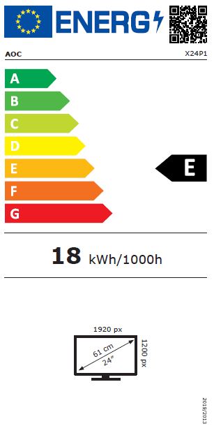 Monitor AOC X24P1 - LED, 23.8", Full HD, i zi