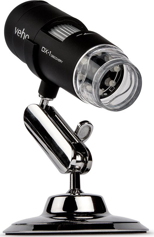 Mikroskop digjital Veho DX-1, USB, 2MP, zmadhim deri 200x, i bardhë