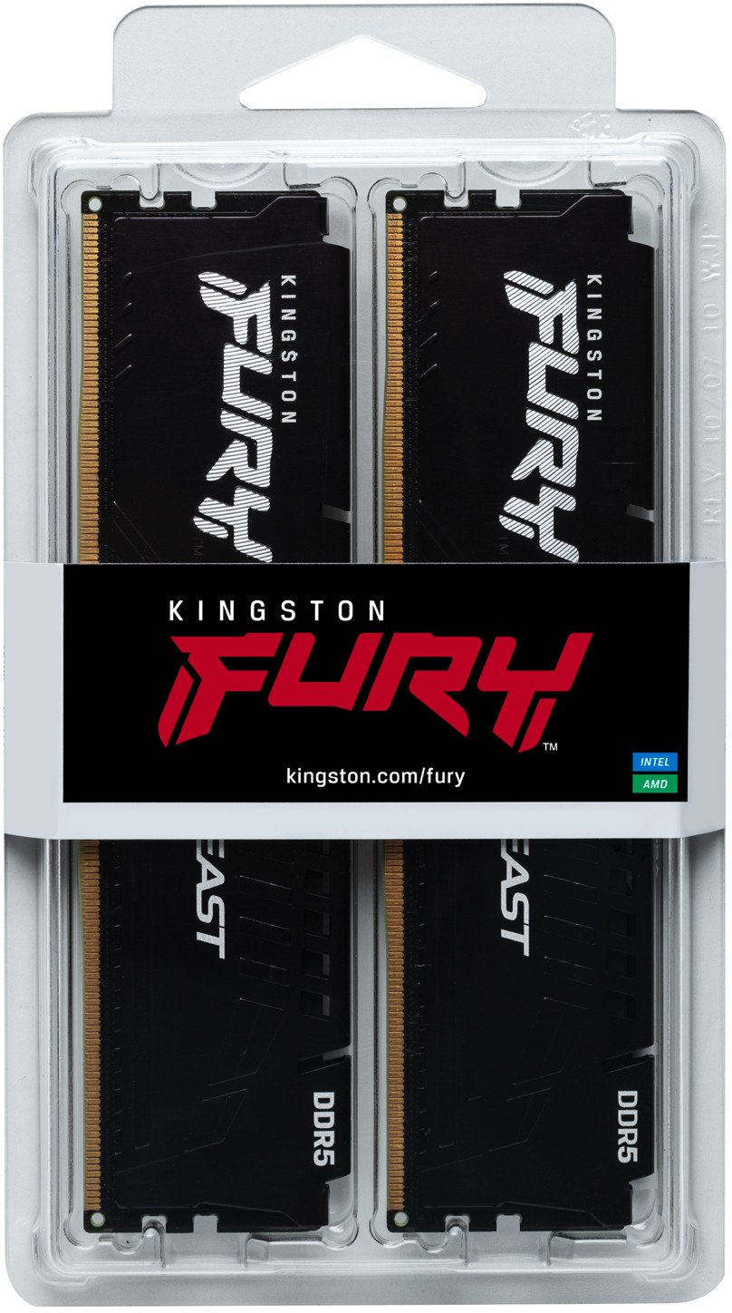 Memorie RAM Kingston FURY Beast 64GB, DDR5, 5600MT/s, CL40
