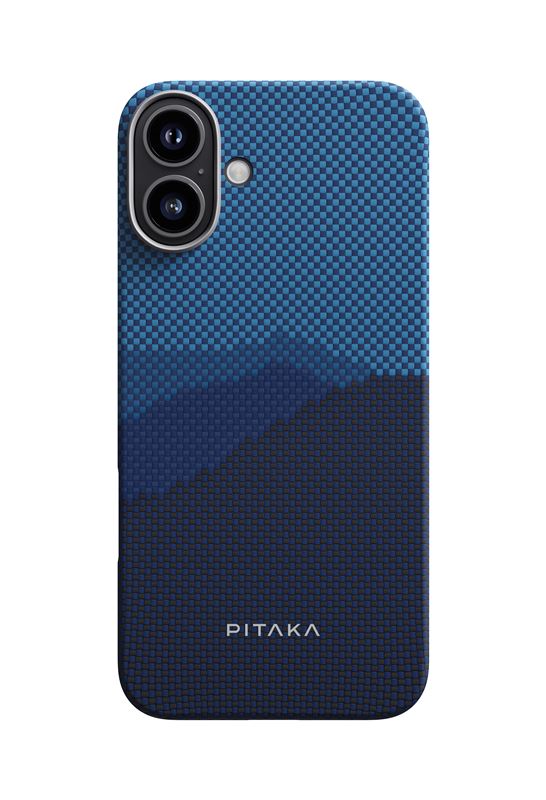 Заштитна футрола PITAKA Tactile Woven StarPeak за iPhone 16, Over the Horizon, сина