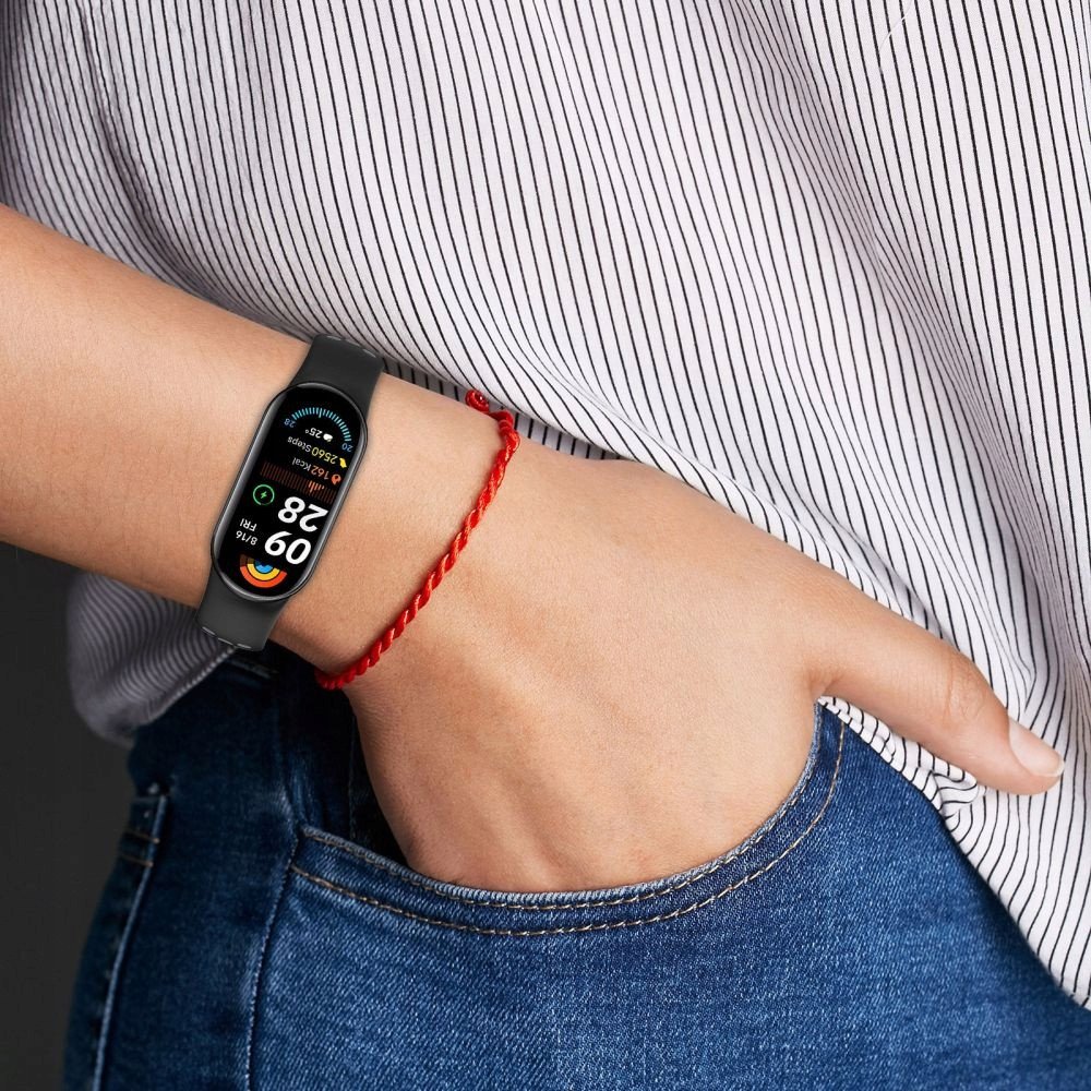 Rrip dore Tech-Protect Iconband Air, për Xiaomi Smart Band 8 9 10 NFC, silikon, i zi gri
