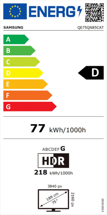 Televizor Samsung QE75QN85C, 75" (189cm), 4K UHD, i argjendtë
