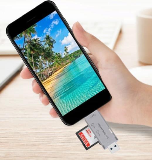 Lexues kartelash Zenwire 4in1, USB 3.0, USB-C OTG, 5 Gb/s, gri