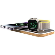 Karikues wireless CubeNest K200 2in1 MagSafe, 20W, për iPhone Apple Watch AirPods, argjend