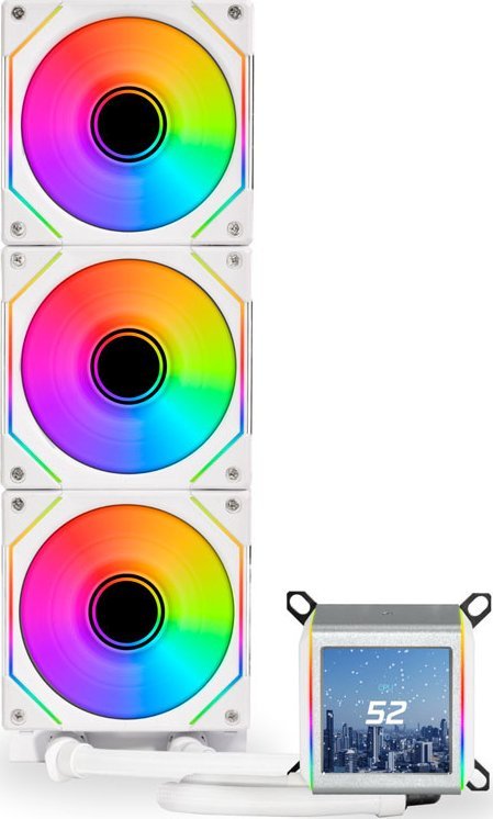 Ftohje ujore Lian Li Galahad II LCD SL-INF 360, radiator 360 mm, ekran IPS 2.88", e bardhë