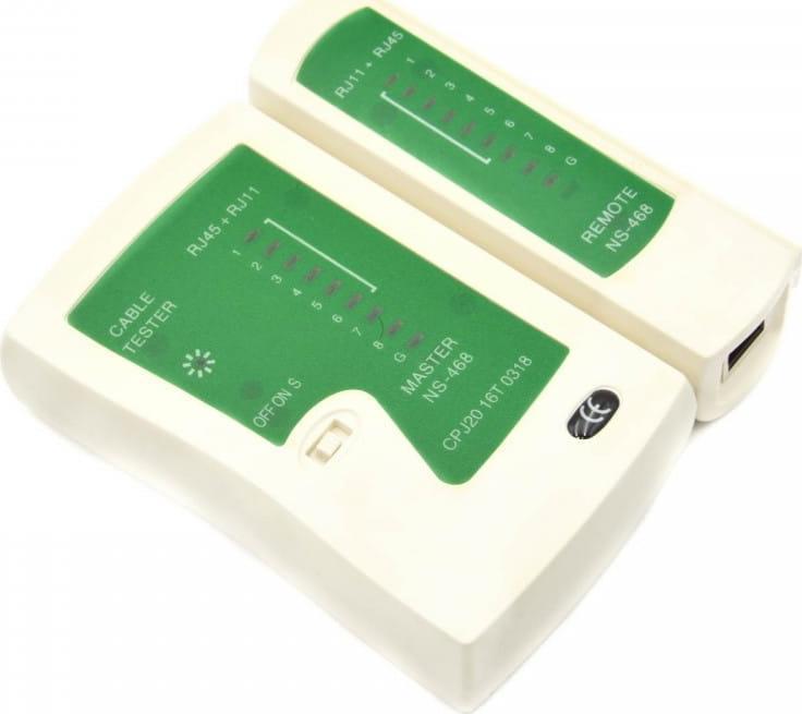 Set veglash elektrike për RJ45 Geko G30840, testues kabllosh, presë krimpimi, i gjelbër