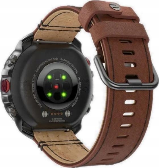 Ora sportive Polar Grit X2 Pro Titanium, AMOLED, GPS, rrip lëkure kafe M/L