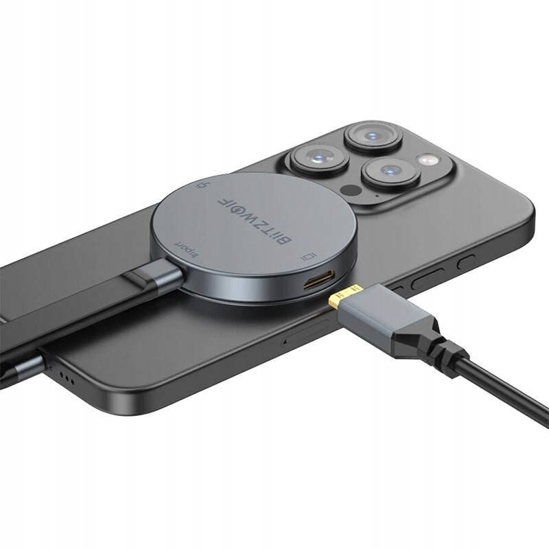 SSD portativ magnetik BlitzWolf BW-SSD4, NVMe, 256GB, gri e errët