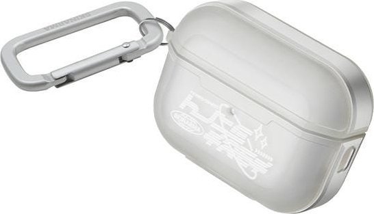 Mbajtëse për AirPods Pro 2 Skinarma Kinzoku Frost, mbrojtëse transparente, me karabinë metalike, transparente