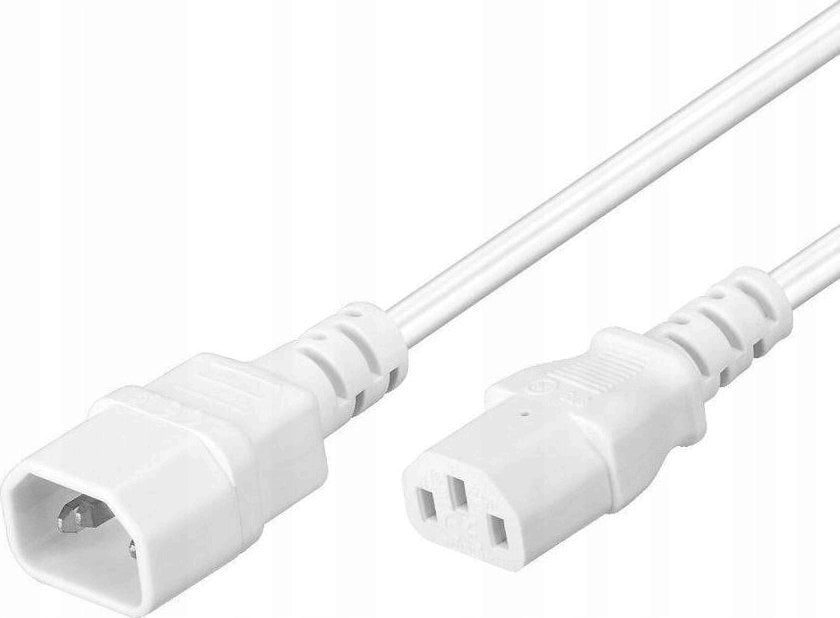 Кабел продолжен PremiumCord C13 во C14, 230V, 1m, бел