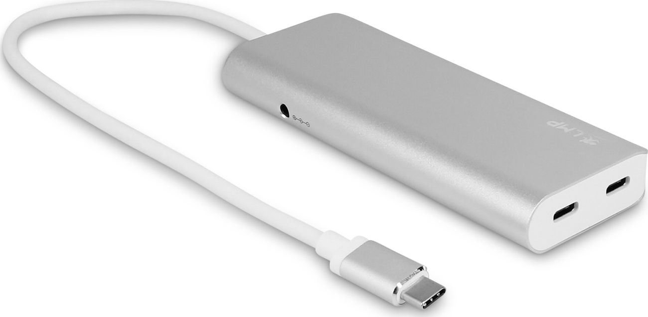 USB hub LMP LMP-USBC-UHUB, 3x USB-C, 4x USB-A 3.0, argjend