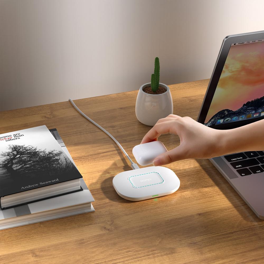 Karikues wireless Choetech T550 F, Qi, 15W, i bardhë