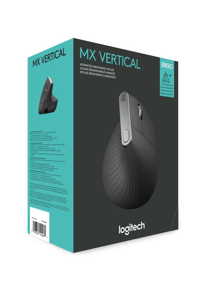 Maus Logitech MX Vertical, RF Wireless+Bluetooth, ergonomik, i hirtë