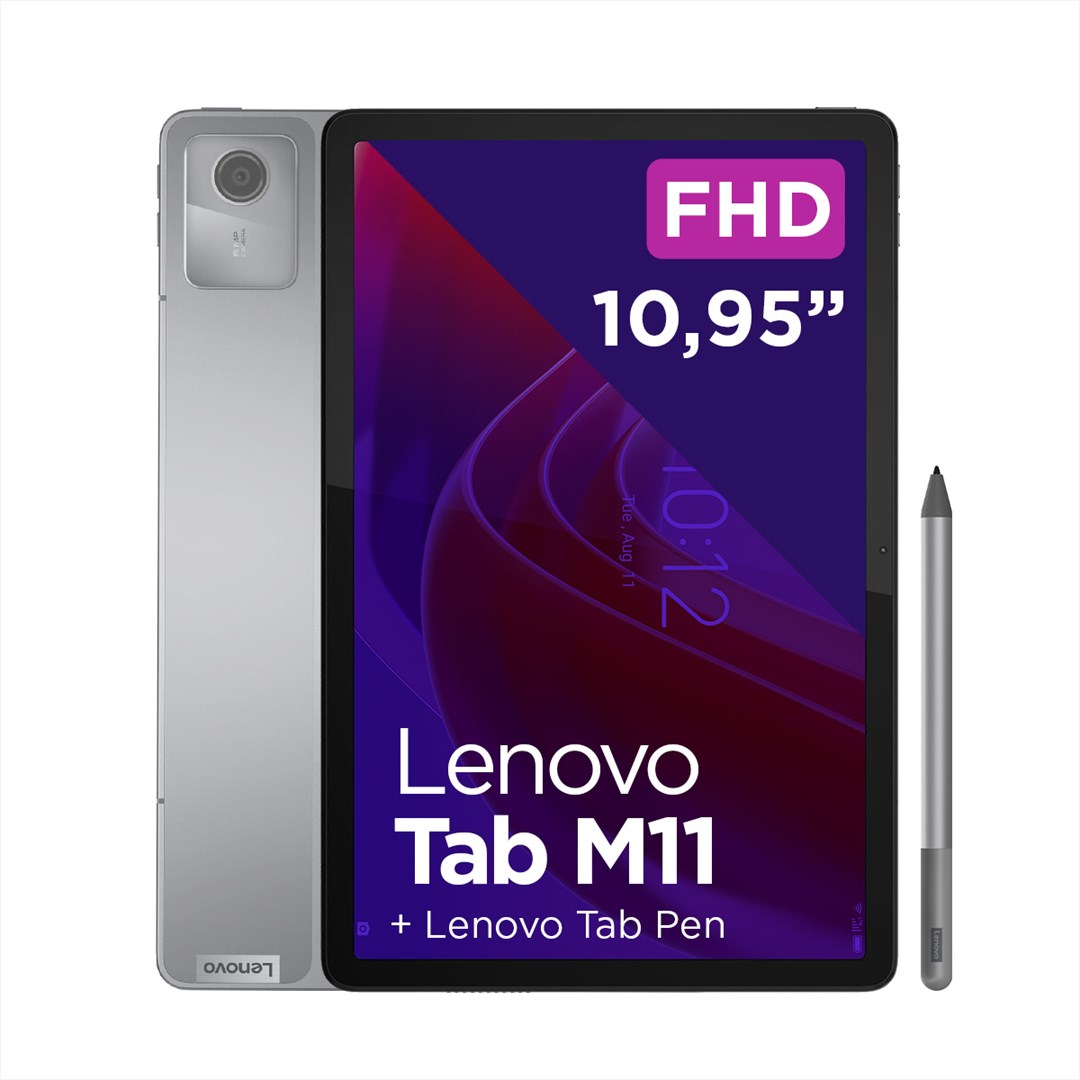 Таблет Lenovo Tab M11, 11", MediaTek Helio G88, 4GB RAM, 128GB, сив