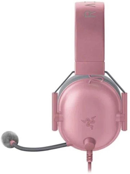 Headset gaming Razer BlackShark V2 X Quartz, 50mm, me mikrofon, rozë