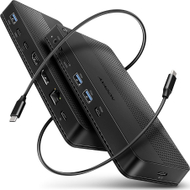 Docking station AXAGON HMC-U4, USB4 40Gbps, HDMI dhe DP 8K, gri