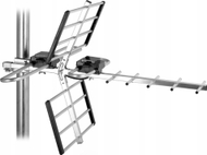 Antena TV Libox Directional 16 elemente, DVB-T2 Combo, filtër LTE, e argjendtë