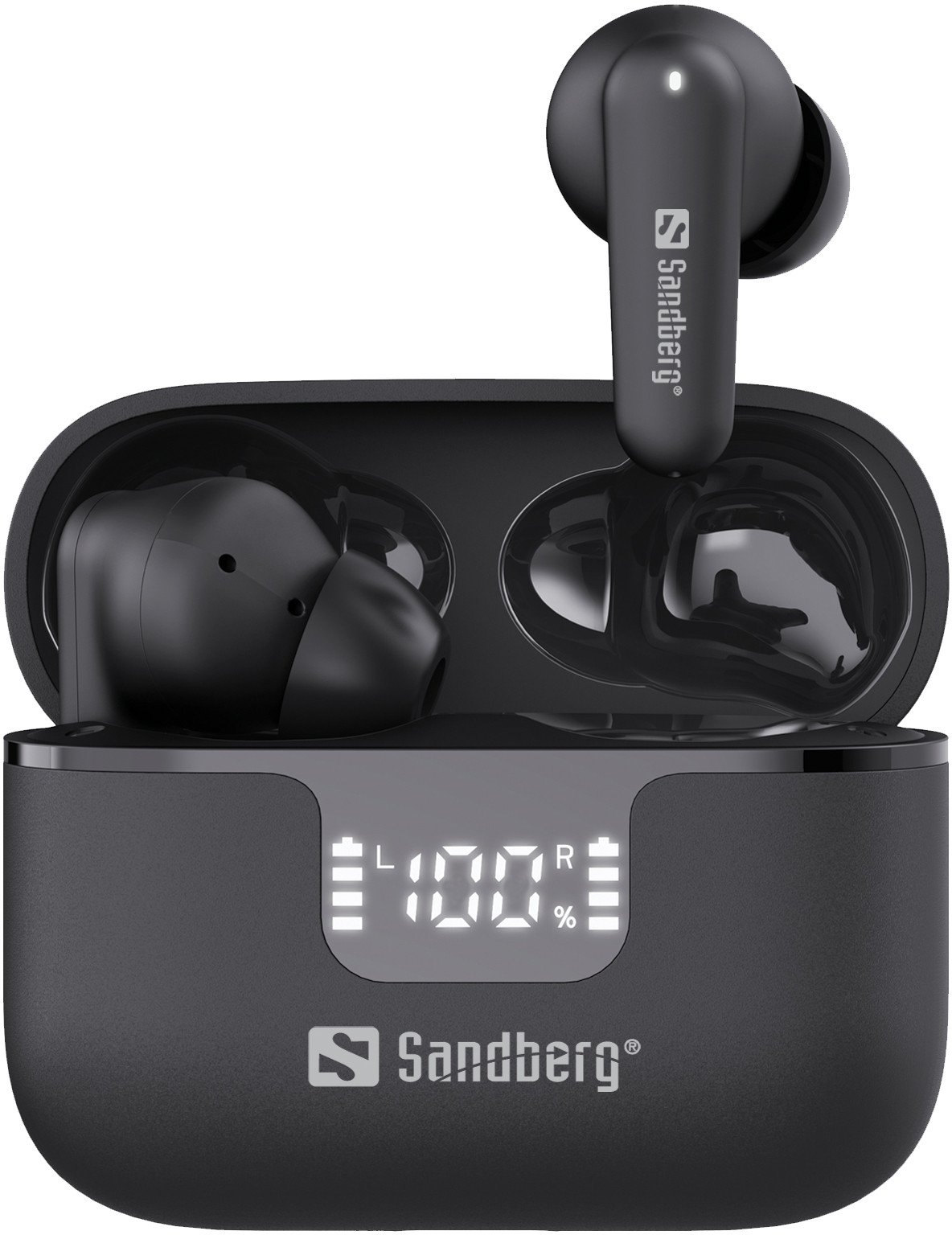 Kufje pa tela Sandberg Wireless Earbuds ANC ENC, Bluetooth, anulim aktiv zhurme, të zeza