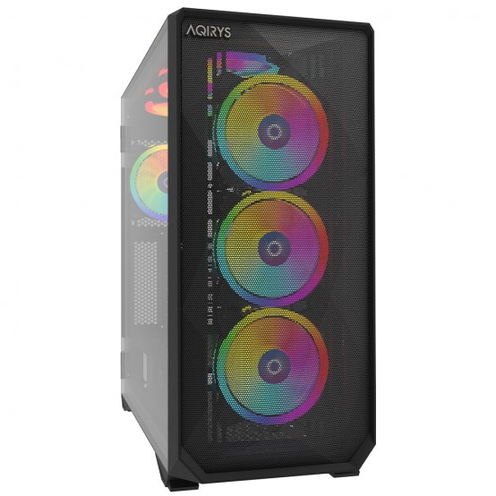 Kasa gaming Aqirys Arcturus Pro, midi tower EATX, ARGB, e zezë