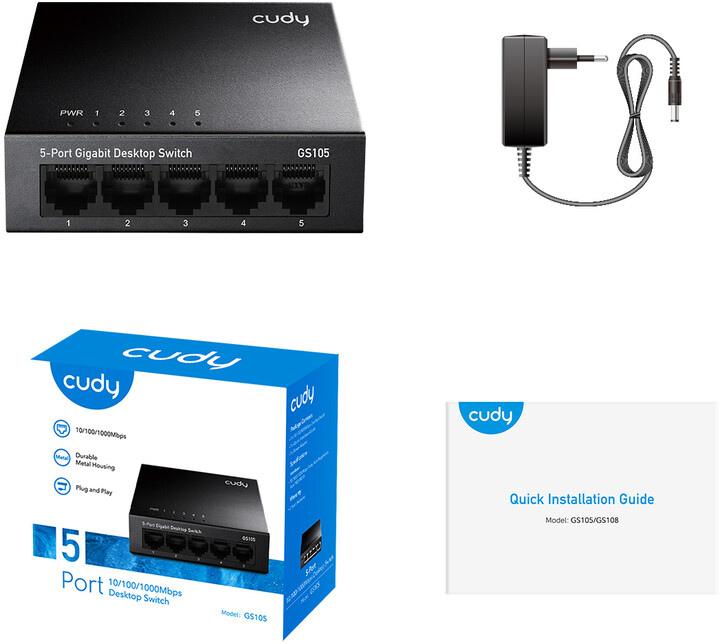 Switch Cudy GS105 - 5x100/1000