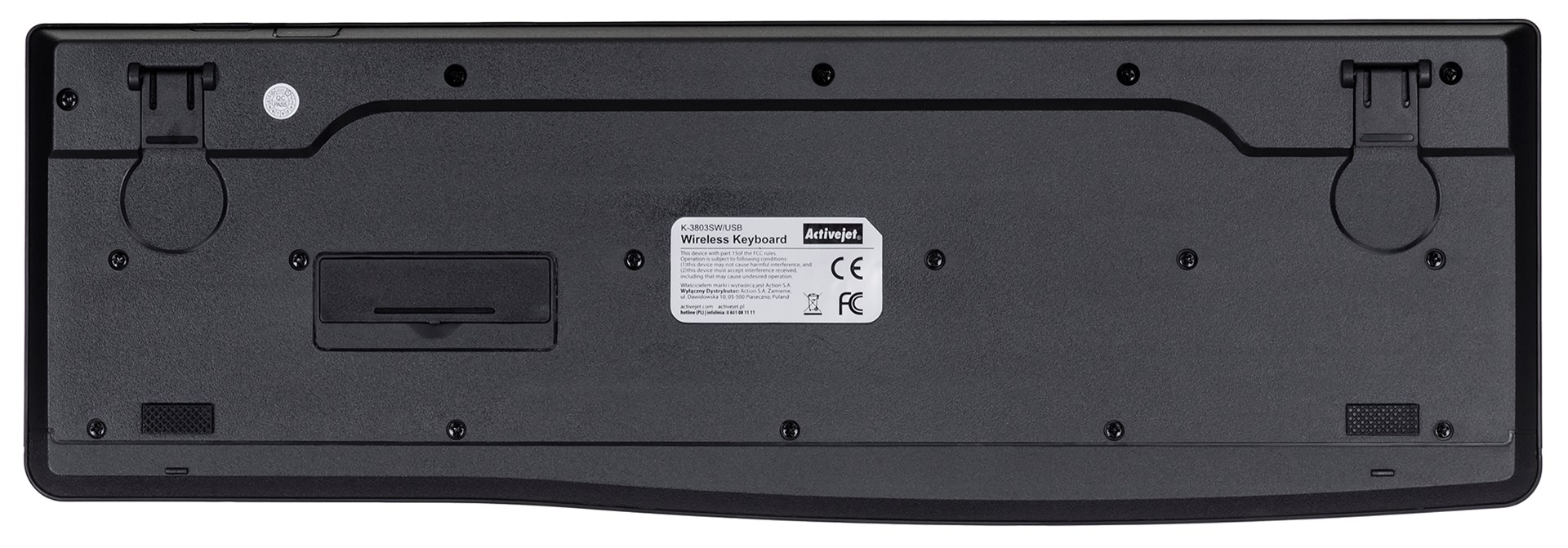 Бежична тастатура Activejet K-3803SW, 1x AAA, црна
