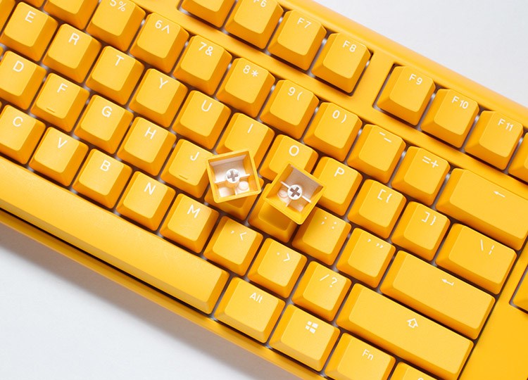 Tastierë Ducky One 3 Yellow PBT, Cherry MX RGB Brown, US, e verdhë