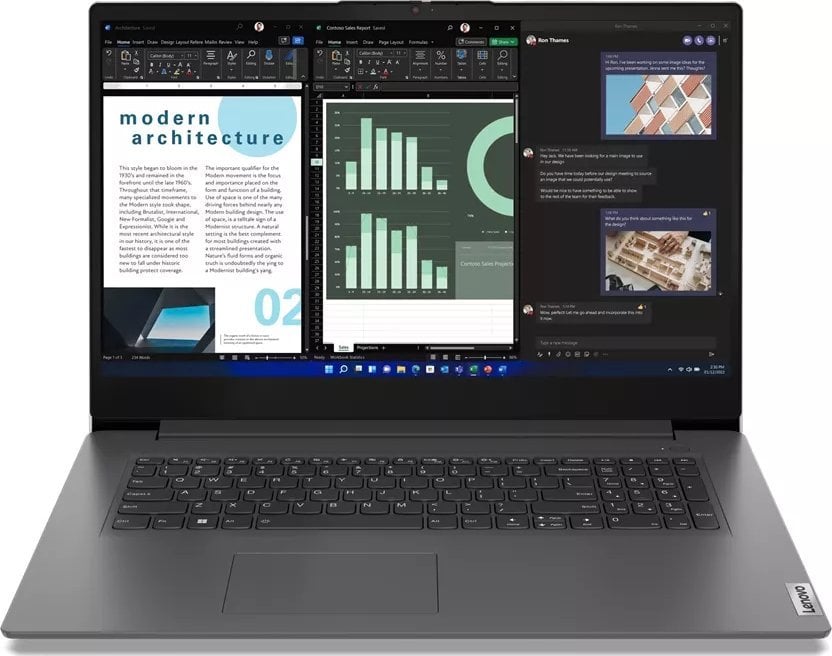 Laptop Lenovo V17 G4 IRU, 17.3", Intel Core i7 1355U, 16 GB RAM, 512 GB SSD, i hirtë