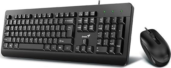 Set tastierë dhe maus Genius KM-160 Copilot, USB, rezistent ndaj lëngjeve, i zi