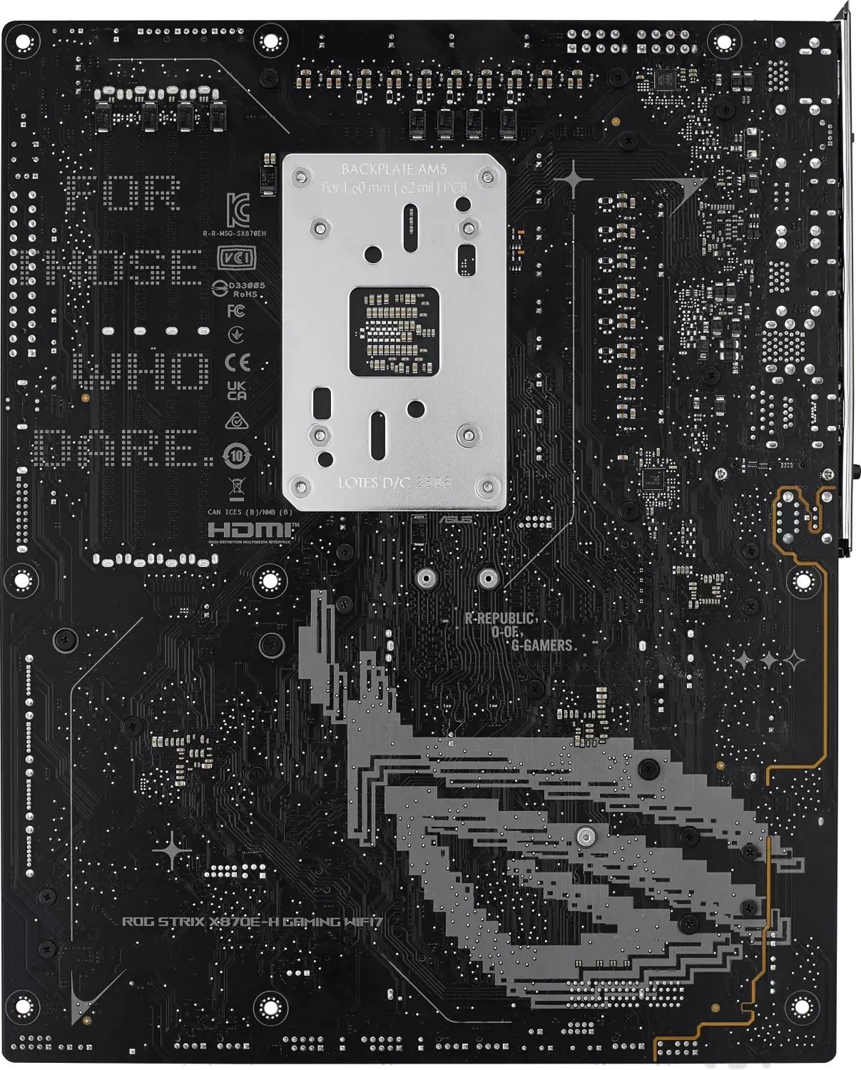 Pllakë amë ASUS ROG STRIX X870E-H GAMING WIFI7, AMD X870E, Socket AM5, ATX