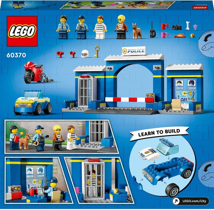 Set LEGO® City 60370 Police Station Chase, 172 pjesë