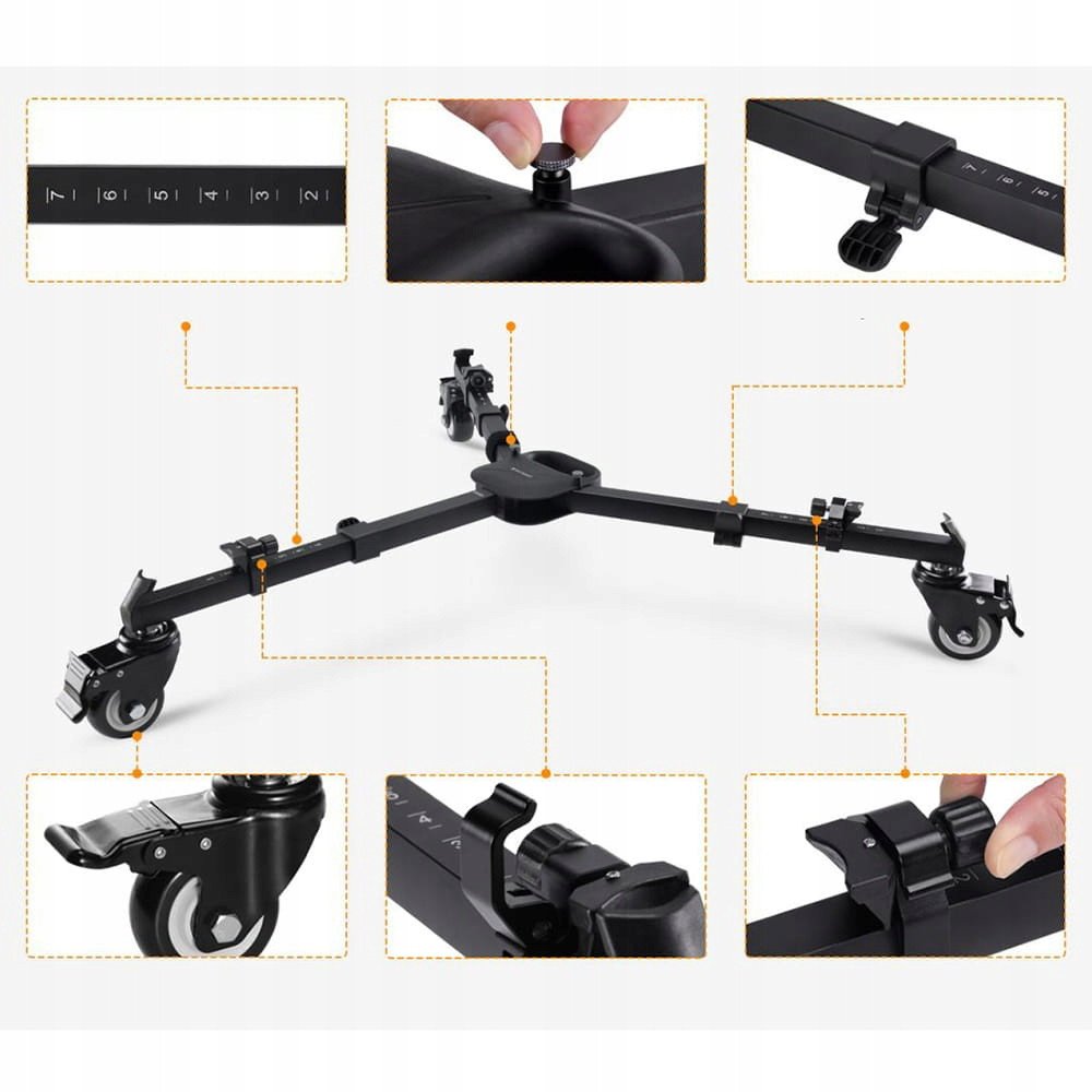 Pllakë shpeçmontuese K&amp;F Concept Quick Release Plate, kapacitet i lartë ngarkese, për tripod, e zezë