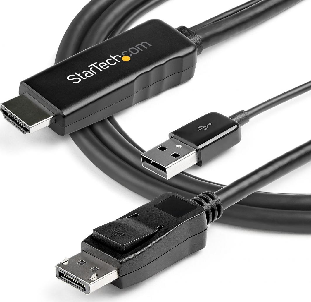 Kabllo StarTech HDMI në DisplayPort, 2m, 4K 30Hz, e zezë