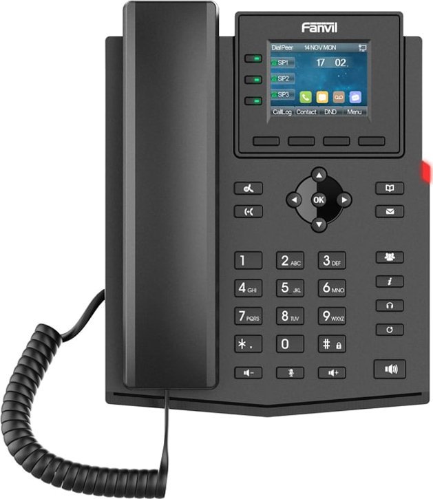 Telefon IP Fanvil X303W, 4 linja, ekran 2.4", Wi Fi, i zi