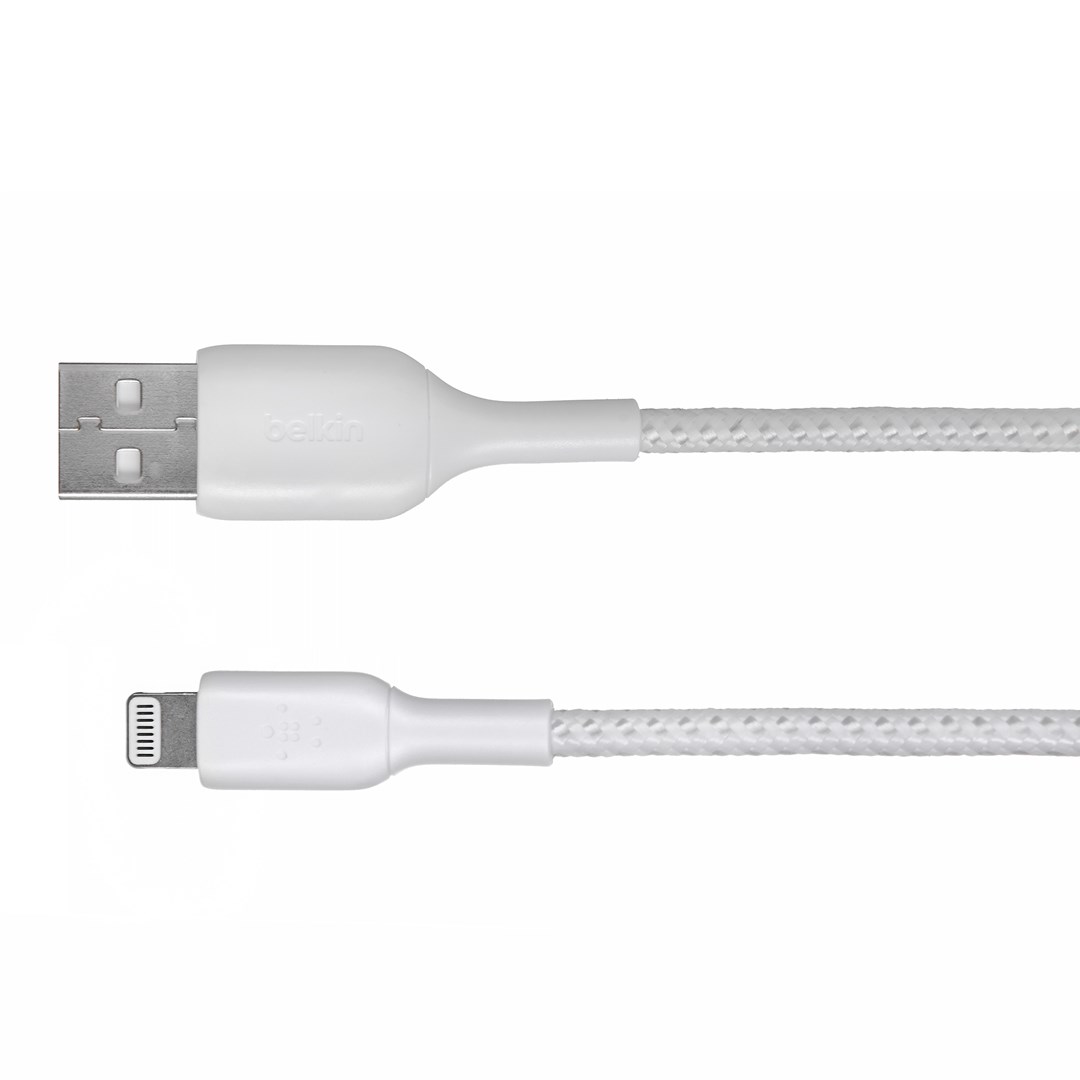 Kabllo Belkin BoostCharge Lightning në USB-A, 2m, i bardhë