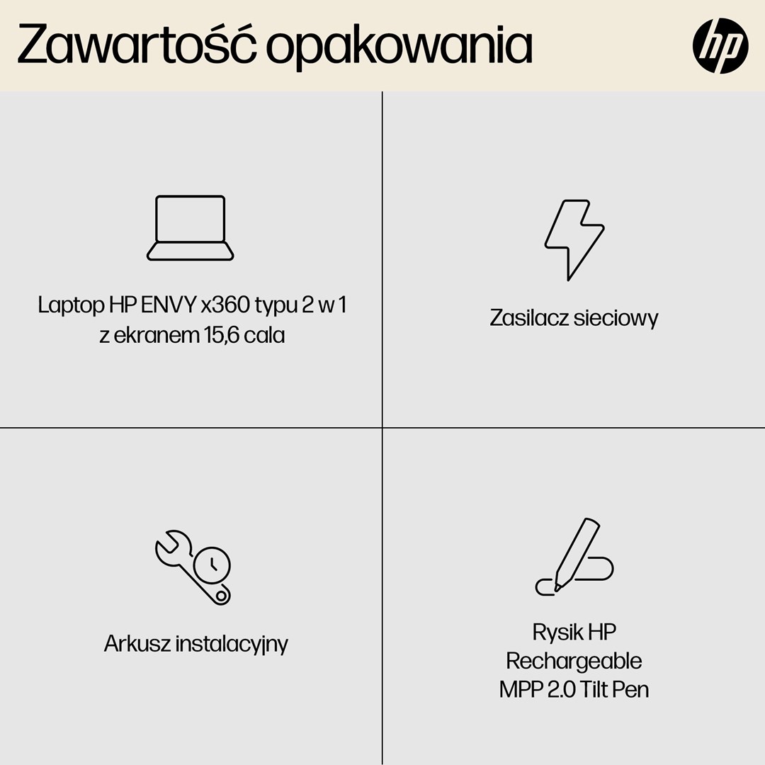 Laptop HP ENVY x360 15-fh0006nw , 15.6", AMD Ryzen 5, 16 GB RAM, 512 GB SSD, i zi