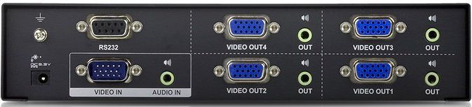 Splitter video ATEN VS0104, VGA 4x, RS232, i zi