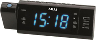Radio alarm Akai ACR-3888, me projektor, e zezë