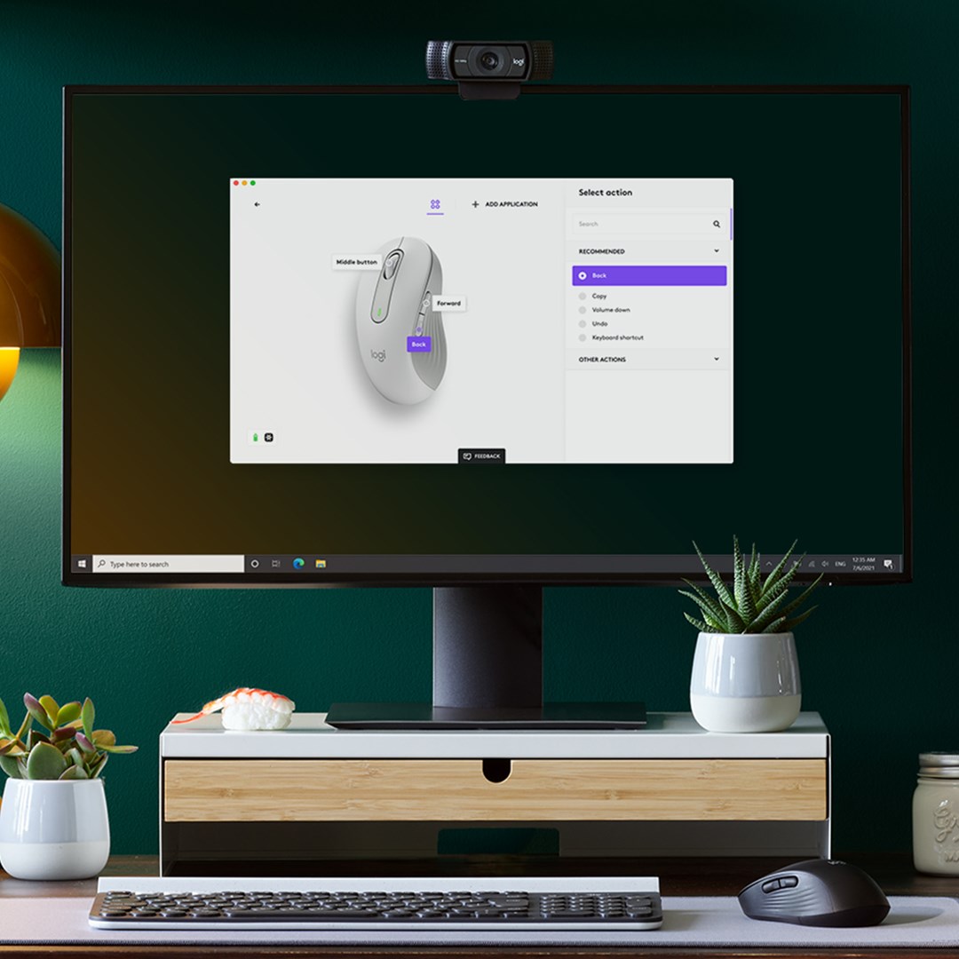 Maus Logitech Signature M650 L, RF Wireless + Bluetooth, i bardhë