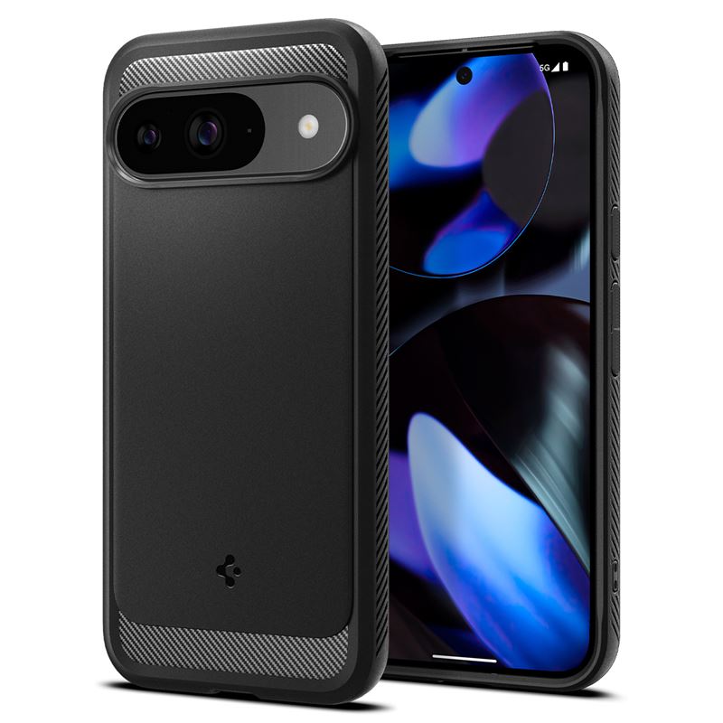 Mbrojtëse Spigen për Google Pixel 9 / 9 Pro, Rugged Armor, e zezë
