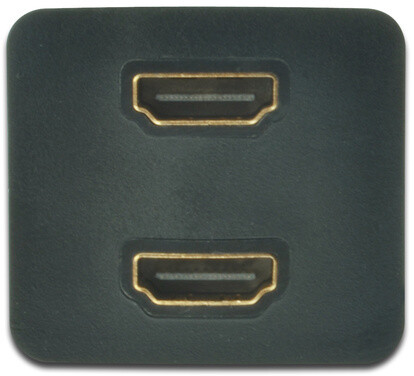 [OUTLET] Hub Digitus HDMI - 2x HDMI, M / F, lidhës të veshur me ar, 20cm, i zi
